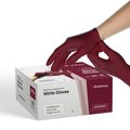 Fifthpulse FMN100, Nitrile Disposable Gloves, 3 mil Palm, Nitrile, Powder-Free, XS, 50 PK, Burgundy FP-N-50-XS-BRG